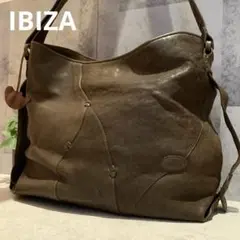 【美品】 IBIZA イビサ ショルダーバッグ ブラウン 茶 レザー 本革