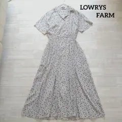 LOWRYS FARM ローリーズファーム 切替ギャザー花柄ワンピース F