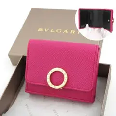 ✨新品未使用・箱付✨　BVLGARI ミニ財布　ロゴマニア　ビーゼロワン　ピンク