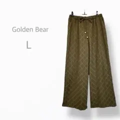 【Golden Bear】　美品　イージー　ワイドパンツ　総柄　ウエストゴム