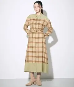 グレースコンチネンタル チェックコンビワンピース 2021AW 36