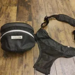 POLBANポルバン　ヒップシート　デニムブラック　シングルショルダー付き