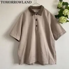 TOMORROWLANDトゥモローランド ポロシャツ　大きめS ベージュ 日本製