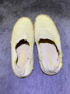 AIRWALK イエロー スリッポン ダメージ素材　夏用