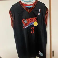 チャンピオン バスケシャツ ゲームシャツ 3 IVERSON 刺繍