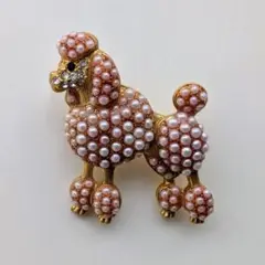 プードル型ブローチ ゴールド