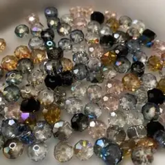 ⑪カラフル ファセットカットビーズセット（約50㌘）