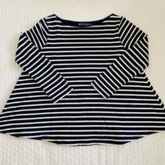 プチバトー　Aラインボーダーカットソー　S マタニティ