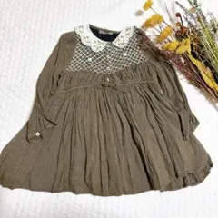 スモック刺繍ワンピース エミールエイダ　emile et ida