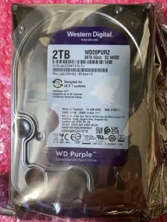 WD製HDD2TB purple未使用品 WD20PURZ