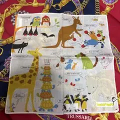 bloomies 英語動物デザイン ハンカチ 約30×30