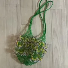 カラフルネットバッグ　タイ　手編み　網バッグ