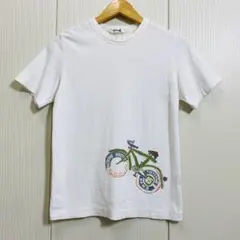45R 45rpm & 天竺コットン サイクリングプリントTシャツ 自転車