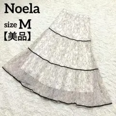 【美品】 ノエラ Noela 配色レーススカート サイズM フレアスカート
