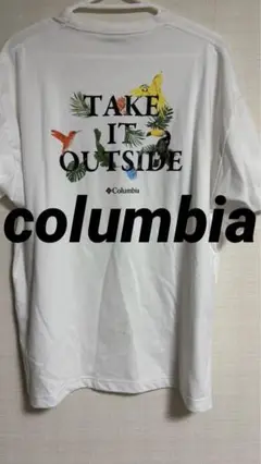 columbia コロンビア　鳥柄　tシャツ　半袖　Lサイズ