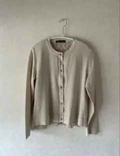 未使用品 ユキコ キミジマ 背中レース カーディガン M