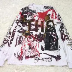 THE INCORPORATED USED LS T-SHIRT WHITE S