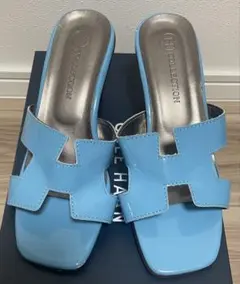 COLLECTION 水色 ブルー　オープントゥ サンダル 23cm