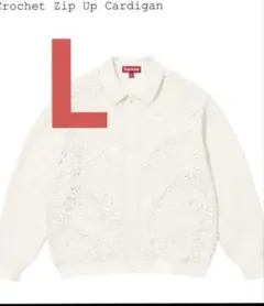 トップス L Supreme Crochet Zip Up Cardigan \"White supreme［シュプリーム］zip up cardigan