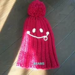 ビームスミニ☆ニット帽☆赤色