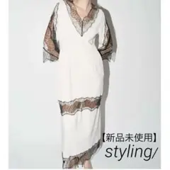 styling/ スタイリング　リバーレースパフスリーブワンピース