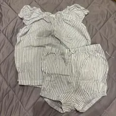 H&M 12M シャツとショートパンツセット