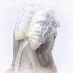 ♡本日限定価格♡ バタフライ ビッグオーガンジー ヘッドドレス White