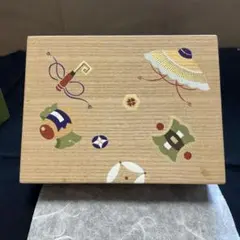 桐箱　小物入れ 京都箱藤商店　宝づくし模様