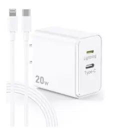 充電器 Type C Lightning 20W 急速充電器 ケーブル2m付き