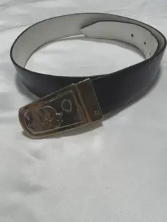 【高級】DIOR ディオール レザーベルト ゴールド金具 トロッター柄