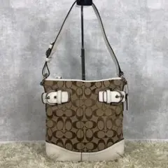 コーチ coach トートバッグ キャンバス シグネチャー ホワイト