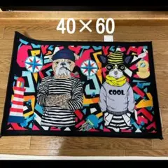 残りわずか マット 犬 玄関 室内 キッチン バスマット 洗える いぬブルドック