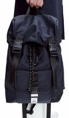美品　アーペーセー　リュック　ウエストベルト　ネイビー 関税込☆A.P.C アーペーセー バックパック ネイビー (A.P.C.