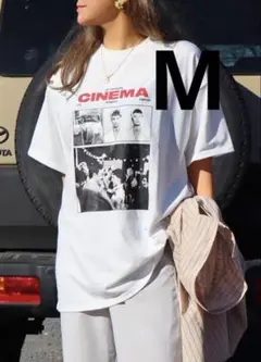 しまむら　Nozomi Tシャツ ホワイト CINEMA レディース　M