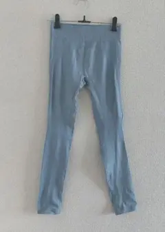 青 ハイウエスト ヨガパンツ