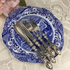 英国ヴィンテージ ★ シルバープレート フィッシュナイフu0026フォーク 2セット