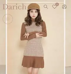 【新品未使用】Darich ダーリッチ ポイントフリルチェックミニワンピース