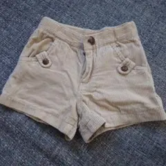 ベージュ コーデュロイ 半ズボン