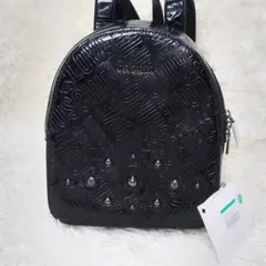 【新品タグ付き】 ラブモスキーノ リュック スタッズ ロゴ 花 ブラック