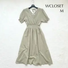 【 WCLOSET 】 半袖 ロングワンピース フレア ミモレ丈 M
