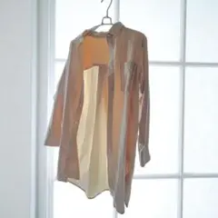 アルファベッツアルファベット【F】シャツ ベルベット風 S15
