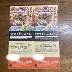 ふるさと祭り 平日招待券 2枚 東京ドーム2023.1.13-22 おまけ付