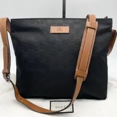 【人気】GUCCI メッセンジャーバッグ GG柄 ショルダー ダブルGG 黒