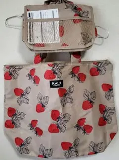 KALDI イチゴ柄エコバッグ 　新品