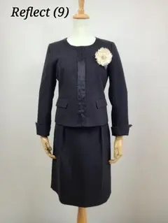 美品 reflect ワッフルツイードスカートスーツ