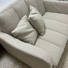 ベージュソファベッド2人掛け