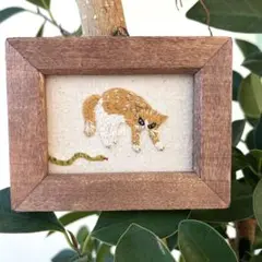 刺繍フレーム「ニャンだ！」