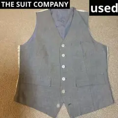 男女兼用可【used】THE SUIT COMPANY綿100%スーツベスト