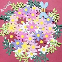 クラフトパンチ ミニクラフト ハンドメイド ペーパーフラワー 秋 コスモス ③
