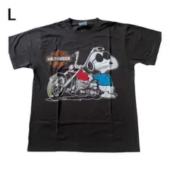 SNOOPY ハーレーダビッドソン Tシャツ スヌーピー Lサイズ